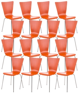 16er Set Besucherstuhl Aaron, Orange