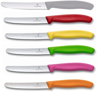 Victorinox | Tafelmesser Set – Swiss Classic | 6-teilig | bunter Mix | ideal für Küche & Tisch | langlebige Qualität | ergonomische Griffe
