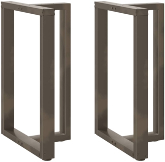 vidaXL Bartischbeine T-Form 2 Stk. Naturstahl 60x35x(90-91) cm Stahl 4013083