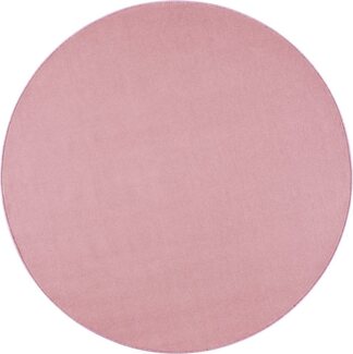 Kurzflor Teppich Nasty, rund - hell Rose - 200 cm Durchmesser