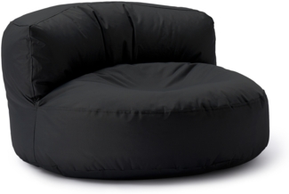 Lumaland runde Outdoor Sitzsack-Lounge, Polyester, Schwarz, 90 x 50 cm, 320 l