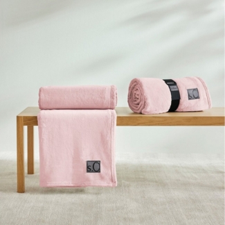 s.Oliver 'Oro' Wohndecke, flauschig, warm & waschbar, Polyester rosa, 150x200 cm