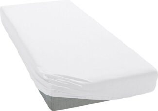 Janine Mako Jersey Spannbetttuch Bettlaken 180 - 200 x 200 cm OVP 5007 10 weiß