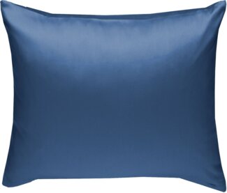 Bettwaesche-mit-Stil Mako-Satin / Baumwollsatin Bettwäsche uni / einfarbig Jeans Blau Kissenbezug 40x40 cm