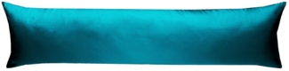Mako-Satin Seitenschläferkissen Bezug uni / einfarbig petrol blau 40x145 cm von Bettwaesche-mit-Stil