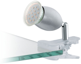 Klemmleuchte Banny 1, Klemme, inkl LED, silber