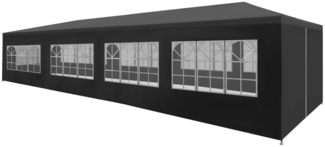 vidaXL Partyzelt, PE / Stahl anthrazit, 3x12 m
