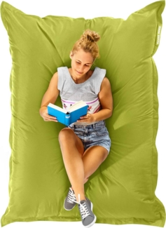 Green Bean® Outdoor Sitzsack, waschbar & wetterfest, Polyester-PVC-Stoff, Grün, 140x180 cm, 380 Liter