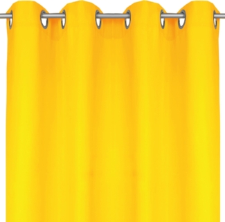 Bestlivings Blickdichte Gelbe Gardine mit Ösen in 140x145 cm ( BxL ), in vielen Größen und Farben