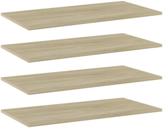 vidaXL Bücherregal-Bretter 4 Stk. Sonoma-Eiche 80 x 40 x 1,5 cm