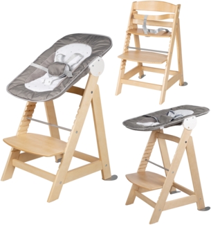 Roba 'Born Up' Treppenhochstuhl, Set 2in1, 'Sternenzauber', Hochstuhl mit Liegefunktion. ab Geburt