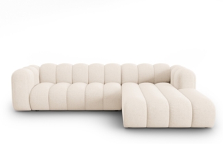 Micadoni Modulares Ecksofa Lupine 4-Sitzer Rechts Chenille Helles Beige