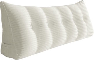 VERCART Keilkissen, Elfenbein, Cord, 50 x 20 x 160 cm