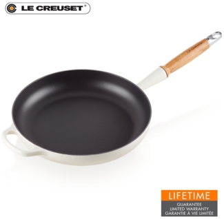 Le Creuset Bratpfanne Signature 28 cm Meringue - 25 bis 28 cm - Creme/Beige