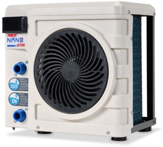 Poolex Nano Action, Plug and Play Wärmepumpe für Pools, 2,5 kW, inkl. Schlauch