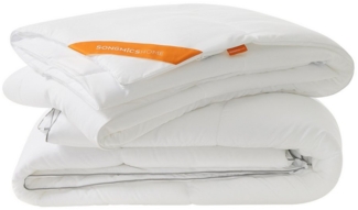 Songmics HOME Bettdecke, 2-in-1, 135x200 cm, 150 GSM Sommerdecke, 350 GSM Winterdecke, 500 GSM ganzjährige Decke, 4 Jahreszeiten, wolkenweiß