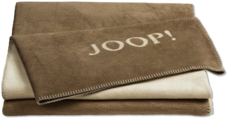 JOOP! 'Uni-Doubleface' Wohndecke, Baumwollmischgewebe, cashew / macchiato, 150 x 200 cm