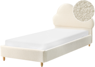 Kinderbett Wolke Bouclé BELLEVUE 90 x 200 cm Cremeweiß