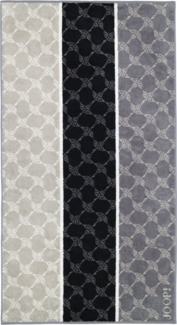 JOOP! Handtuch Joop! Handtuch Duschtuch 1657-97 Cornflower Stripes Schwarz 50x100, Walkfrottier, 100% Baumwolle