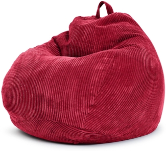 Green Bean® Indoor Sitzsack waschbar, EPS-Perlen Füllung / Cordstoff rot, 90x110 cm