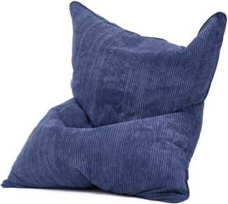 Green Bean® XXL Sitzsack 370 Liter waschbar, Cordstoff / EPS-Perlen Füllung dunkelblau, 25 x 180 x 140 cm