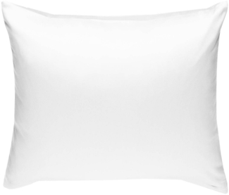 Bettwaesche-mit-Stil Mako-Satin / Baumwollsatin Bettwäsche uni / einfarbig weiß Kissenbezug 40x40 cm