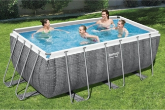 Power Steel™ Frame Pool, Grau, 412 x 201 x 122 cm