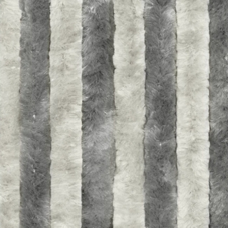 Moritz Flauschvorhang aus Chenille 56 x 185 cm grau silber Türvorhang als Fliegenschutz Insektenschutz für Camping Wohnwagen