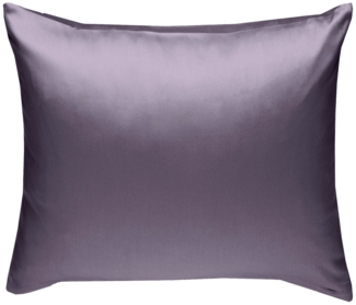Bettwaesche-mit-Stil Mako-Satin / Baumwollsatin Bettwäsche uni / einfarbig lila Kissenbezug 40x40 cm