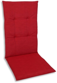 GO-DE Hochlehnerauflage 15809 rot Gartenstuhl Auflagen Kissen Polster Einlage Made in Germany, für Hochlehner-Stühle