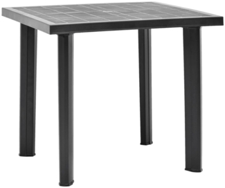 vidaXL Gartentisch Anthrazit 80x75x72 cm Kunststoff 48804