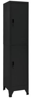 vidaXL Schließfachschrank Schwarz 38 x 45 x 180 cm Stahl [339778]