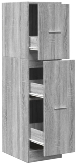 vidaXL Apothekerschrank Grau Sonoma 30x41x118 cm Holzwerkstoff 855165