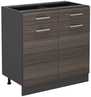 Vicco Küchenunterschrank R-Line, Edelgrau, 80 cm ohne Arbeitsplatte