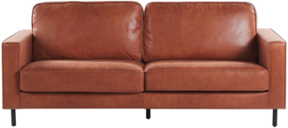 3-Sitzer Sofa Lederoptik goldbraun SAVALEN