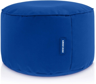 Green Bean® Sitzsack-Hocker 45x25cm mit EPS-Perlen Füllung - Sitz-Pouf für Sitzsäcke - Sitzhocker für Kinder und Erwachsene - Blau