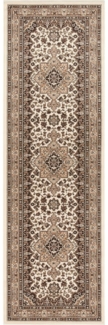 Orientalischer Kurzflor Teppich Parun Täbriz Ivory Beige - 80x250x0,9cm