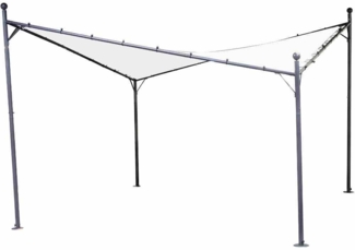 SIENA GARDEN 'Berlino' Pavillon, Polyester / Stahl weiß, 4x4 m, 250 g/m²
