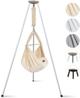 Federwiege mit Tipi Bio Weiß Kunstfaser