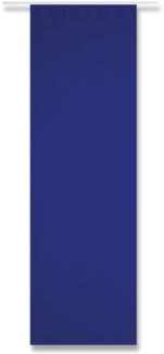 Flächenvorhang "blickdicht" - Schiebegardine in BxL 60x245cm ( Blau ) - inkl. Beschwerungsstange und Paneelwagen - Vorhang mit Klettband