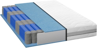Matratze mit Mikrofaserbezug - Premium Kaltschaummatratze - 90x190 - Härtegrad H2
