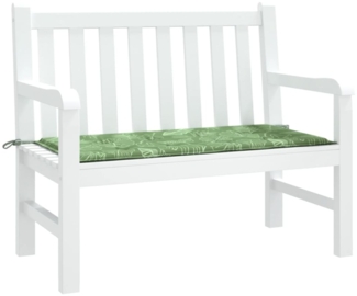 vidaXL Gartenbank-Auflage Blattmuster 100x50x3 cm Oxford-Gewebe 361117