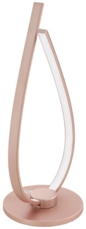 Eglo 'Palozza' LED-Tischleuchte, Aluminium roségold / Kunststoff weiß, Ø18,5x38cm