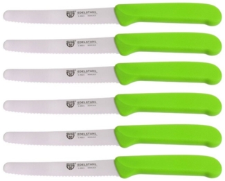 Frühstücksmesser / Brötchenmesser, 6 Stück, grün