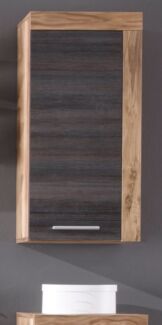 Hängeschrank 'Cancun/Boom', Nussbaum-satin/dunkelbraun