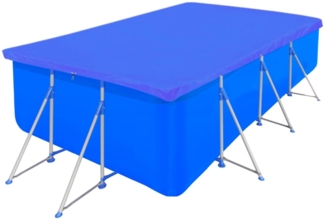 vidaXL Poolabdeckungen rechteckig, Polyethylen blau, 394x207 cm