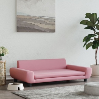 vidaXL Hundebett, Samt, Rosa, 100 x 54 x 33 cm