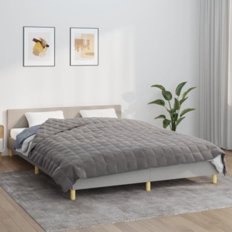 vidaXL Gewichtsdecke Stoff, 1x Gewichtsdecke, Dunkelgrau, 200x220 cm, Stoff, 9 kg