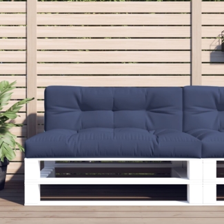 vidaXL Palettenkissen 2 Stk. Marineblau Stoff 378150