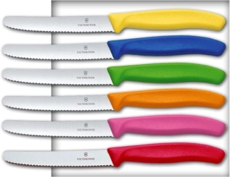 Victorinox | Tafelmesser Set | buntes Farbspektrum | scharfe Klinge für präzises Schneiden | ideal für jede Küche